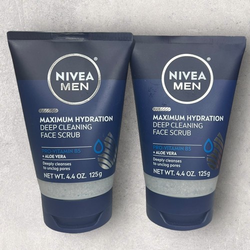 2 x NIVEA MEN Maximum Hydration Deep Cleaning Face Scrub with Aloe Vera, 4.4 Oz - Picture 1 of 2