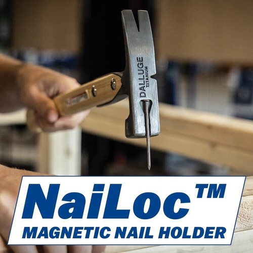 16 oz Titanium Hammer, Magnetic Nail Holder, Milled Face, VN07180 - Picture 6 of 9