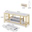 white tv stand with drawer for living room 3tier entryway hallway console table