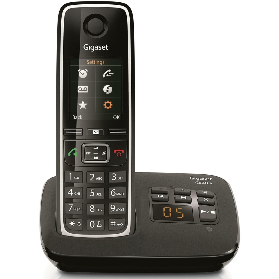 Gigaset C530A Cordless Home Phone with Answering Machine Loudspeaker