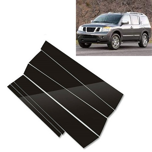 Gloss Black Pillar Posts Door Window Trim Cover Kit for Nissan Armada 2005-2015 - Bild 20 von 21