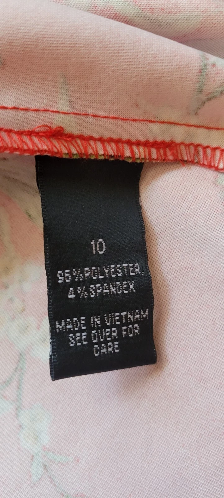 Abito donna Alyx rosso floreale elasticizzato zip posteriore taglia 10 nuovo con etichetta