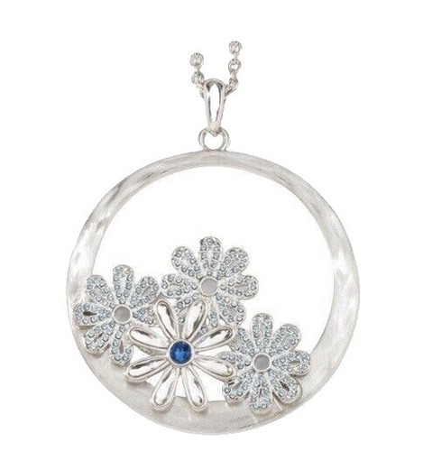 Swarovski Louison Necklace 5419234 Silver Blue With Box Used