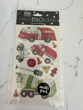 Me & My Big Ideas Mambi Minis "Things That Go" Stickers Fire Truck Scrapbooking