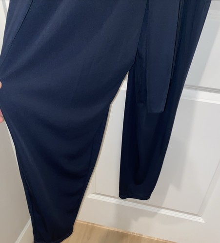 Nuova tuta senza maniche Lauren Ralph Lauren cravatta davanti jersey più 2x blu navy - Foto 9 di 11