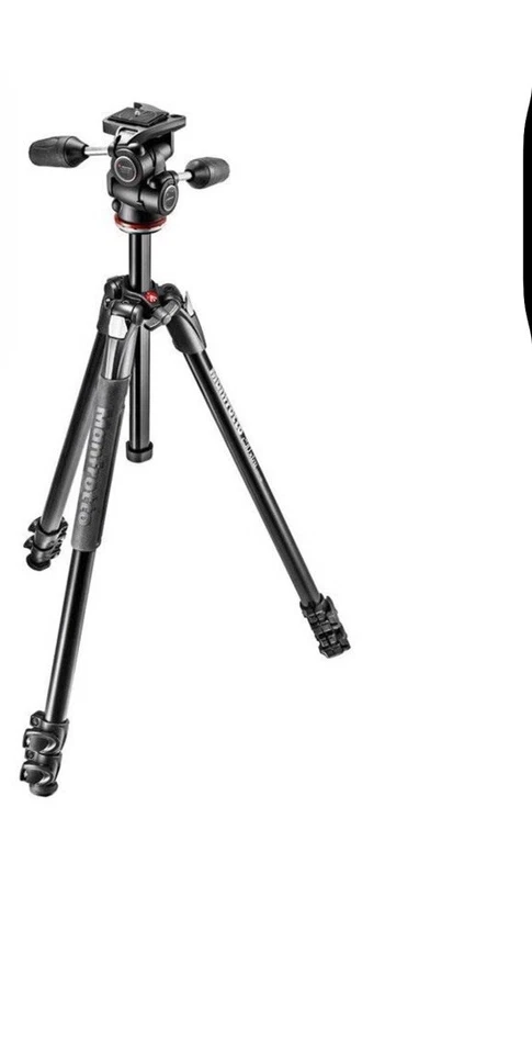 Manfrotto 290 Xtra 3-Section Aluminum Tripod with 804 3-Way Pan and Tilt Head - Image 4 of 4