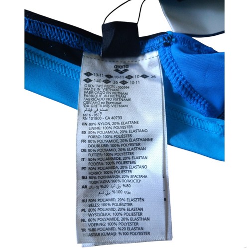 ARENA Kinder Bikini Oder Nur Top Blau Gr. 140 Neu Black-Pix Blue-Turq - Bild 6 von 9