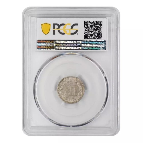 1870 Three Cent Nickel PCGS AU-58 CAC - Picture 4 of 4