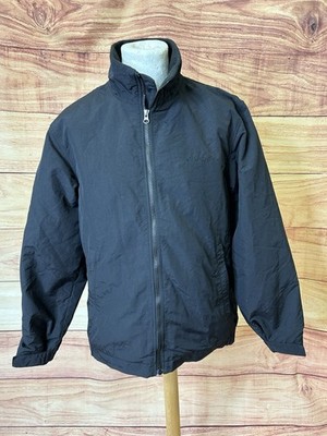 Herren Eddie Bauer schwarze Softshell Fleece gefütterte Jacke/Mantel mit Reißverschluss, Größe S