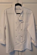 Chef Designs White Chef Jacket Coat Restaurant Uniform Size L - RG Unisex