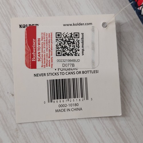Botella de cerveza de neopreno Kolder soporte para bebidas cremalleras acogedoras bandera de EE. UU. patriótico rojo azul - Imagen 7 de 13