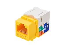 Monoprice Cat6 Punch Down Keystone Jack - Yellow