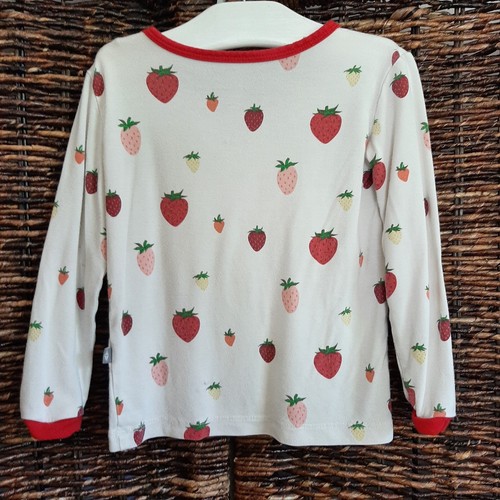 Kyte Baby Strawberry Print Bamboo Long Sleeve Pajama Tee Shirt Girls 3T Toddler - Picture 2 of 10