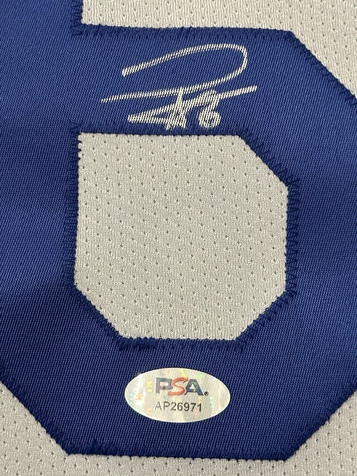 Hye Seong Kim Signed Authentic Road Grey Dodgers Jersey Autographed Auto PSA COA - Image 3 of 4