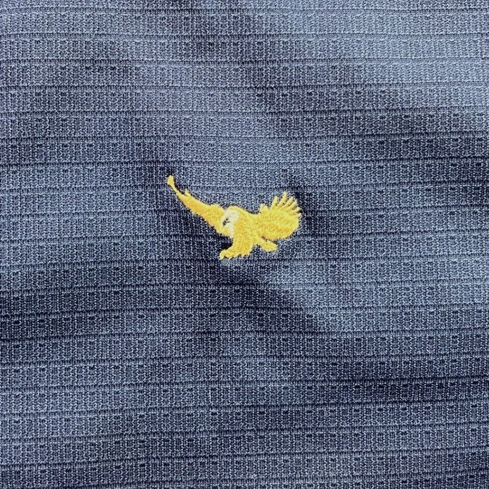 Camisa Adidas Para Hombre Grande Polo Águila Dorada Bordada Texturizada Logo Rendimiento Foto 3 de 4