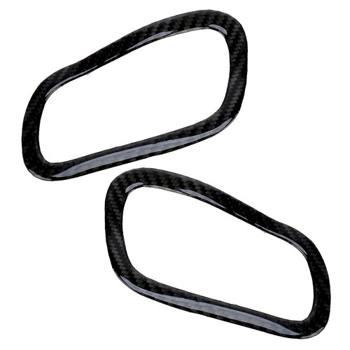 Juego de 2 molduras de cubierta de manija de puerta interior de fibra de carbono real aptas para Infiniti G37 - Imagen 3 de 6
