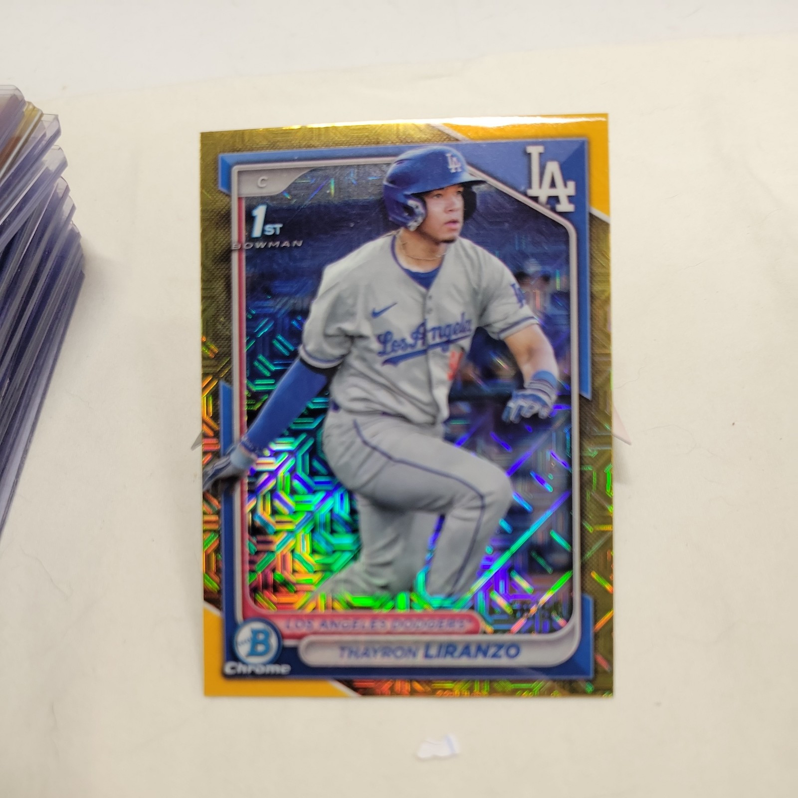 2024 1st Bowman Chrome #BCP-182 Gold Mojo Refractor Thayron Liranzo 50/50