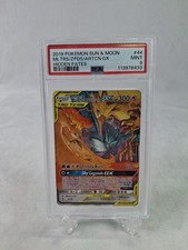 2019 Pokemon Sun & Moon Moltres Zapdos Articuno GX Tag Team #44 Card PSA 9 Mint