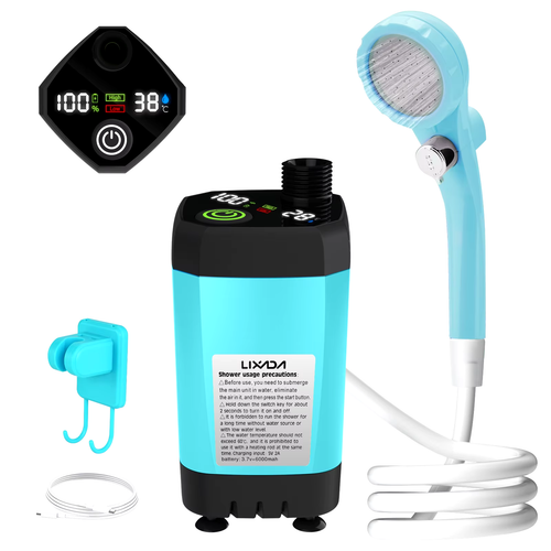 Camping Shower Kit Pump RV Outdoor Shower Full Screen Intelligent Digital Dsplay - Picture 7 of 16