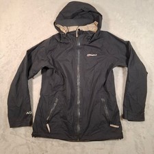 Berghaus Jacket Womens UK 12 Black AQ2 Waterproof Hooded Hiking Outdoor Coat
