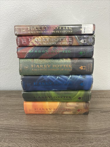 Harry Potter Complete Series 1-7 Book Set Lot Hardcover Acceptable See Pics