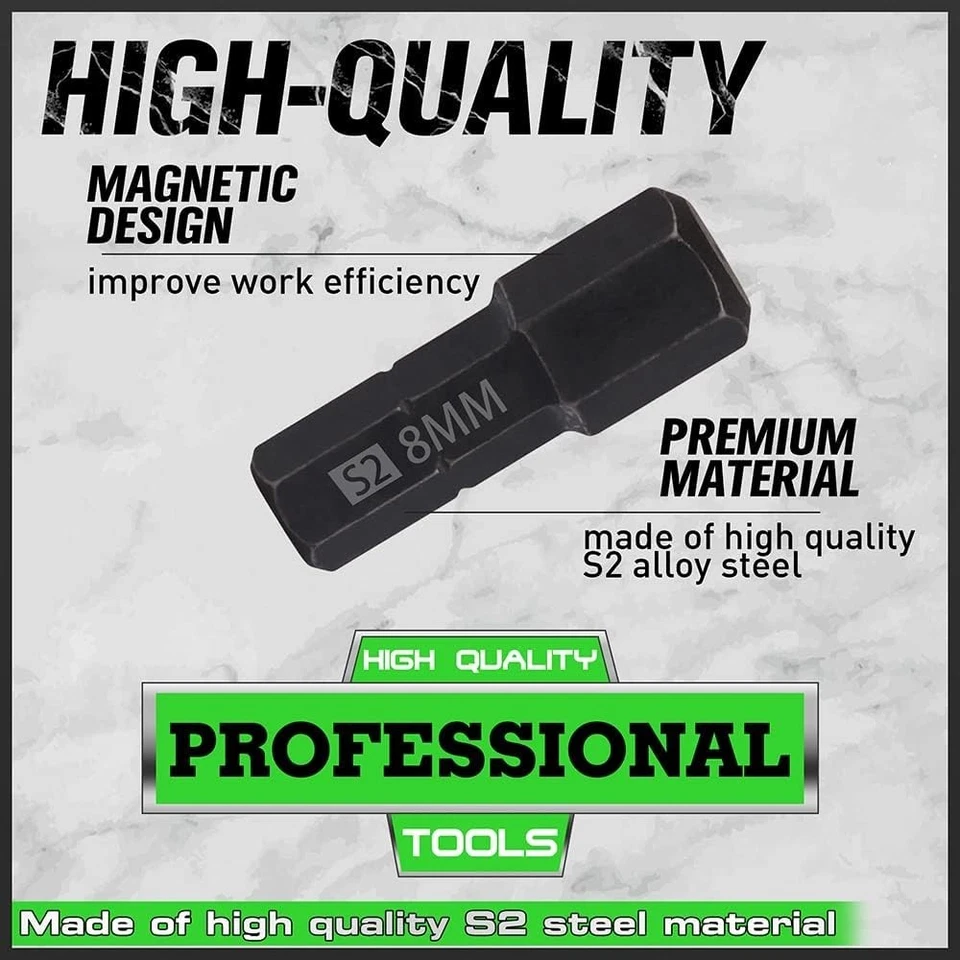 SWANLAKE 26-Piece Hex Head Allen Wrench Drill Bit Set, 1/4Hex Shank Quick Change - Image 4 of 4