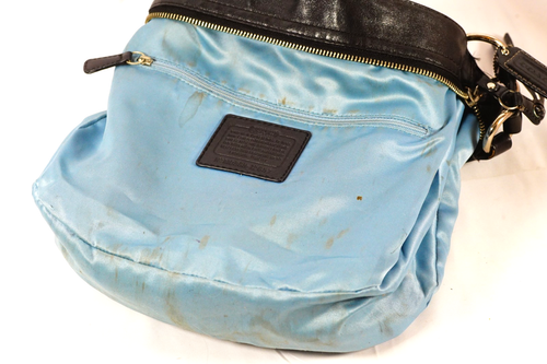 Bolso Cartera Coach Zoe Signature Lona Negro Gris M0868-12657 - Imagen 11 de 15