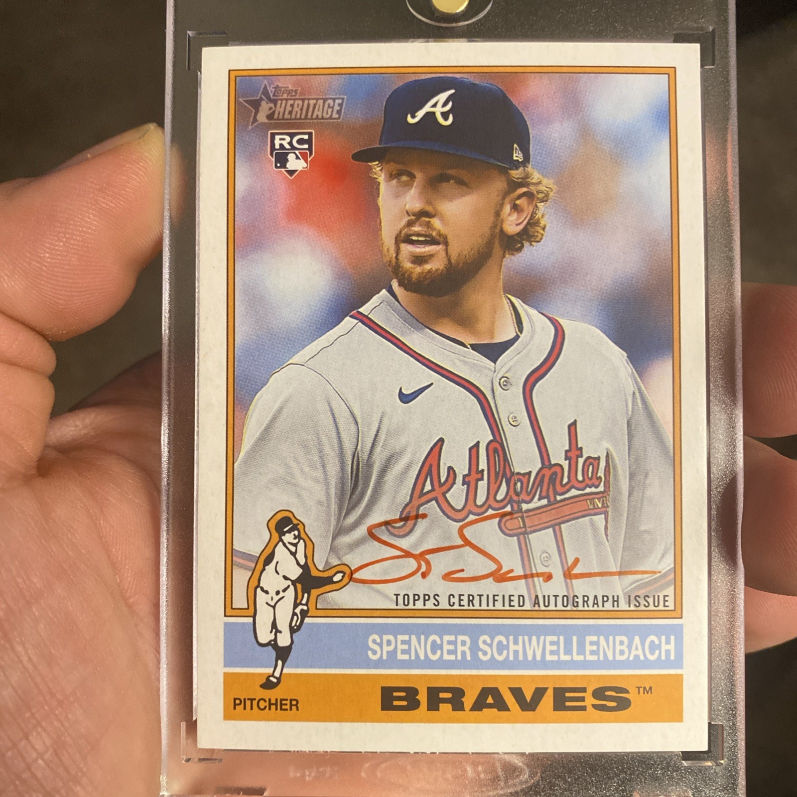 2025 Topps Heritage🔥Spencer Schwellenbach🔥 Real One Auto RED iNK 49/76 (RC)
