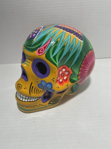Tag der Toten Sugar Skull mexikanische Keramik bunt handbemalt - Bild 3 von 7