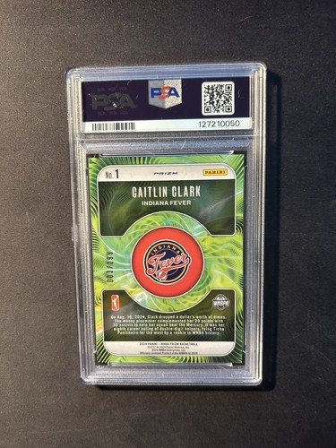 Prizm WNBA 2024 - Fractal Caitlin Clark #1 Blue Pulsar/199 RC PSA 10 GEMA COMO NUEVO - Imagen 2 de 2