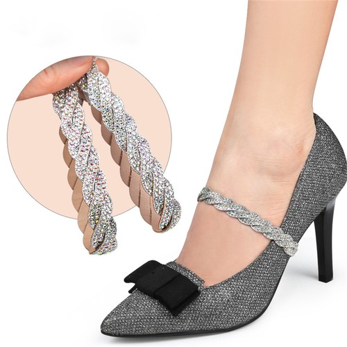 Shoe Accessories U-shaped Pearl Bundle Shoelace Anti-skid Straps Ankle Tie Band - Picture 4 of 13