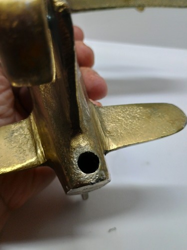 Vintage Brass Metal Airplane Model Twin Prop 1940s Style Plane. aviation Decor - Picture 12 of 12