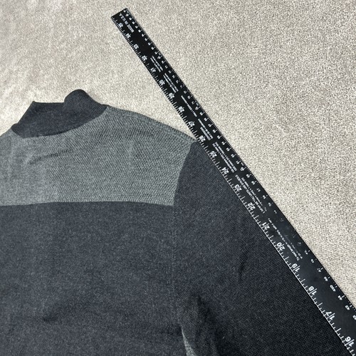 Vineyard Vines Sweater Mens Large Gray 1/4 Zip Merino Wool Blend Pullover - Picture 8 of 9