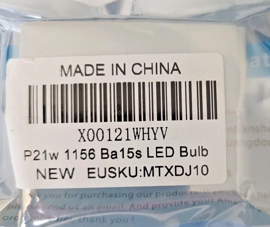 2 St.1156 Ba15s LED P21w Buld Birnen Taschenlampe New EUSKU-MTXDJ10 Beleuchtung - Bild 4 von 4