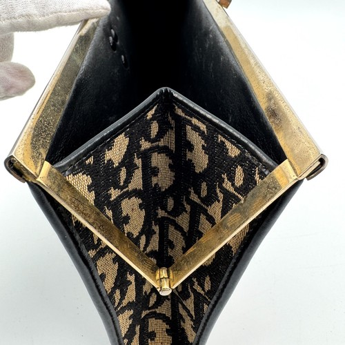 Auténtico bolso sin asas Christian Dior Trotter oblicuo marrón lona negro monograma bloqueo de beso - Imagen 19 de 24