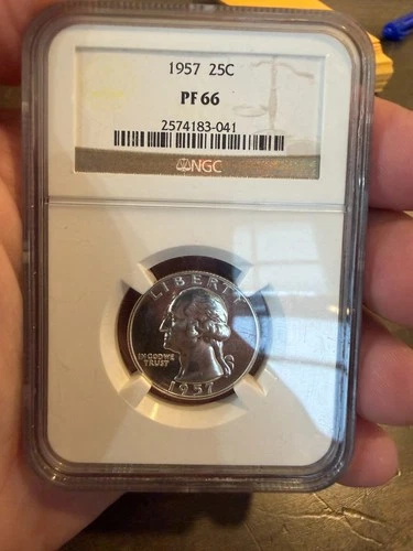1957 25C Proof Washington Quarter Dollar NGC PF66