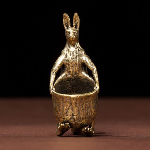 Tabletop Figurine Brass kangaroo Animal Statue Sculpture Home Decor Gift - Picture 3 of 9