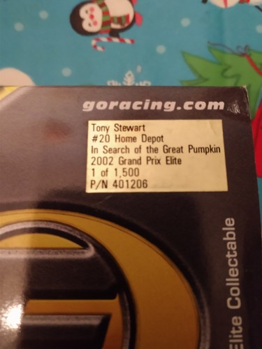 Tony Stewart #20 Home Depot/In Search of the Great Pumpkin Elite 1/24 2002 - Picture 3 of 3