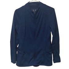Medelita Womens Scrub Jacket XS Blue Medical Uniform Nurse Veterinary Healthcare