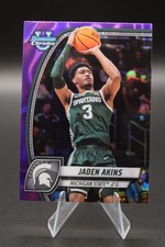 Jaden Akins 2024-25 Bowman University Chrome #80 Purple Lava Refractor