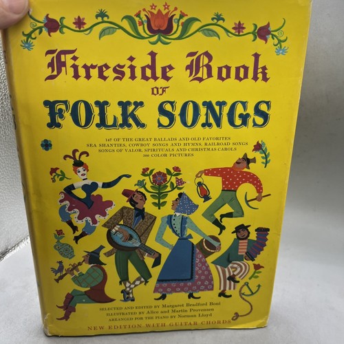 Fireside Book Of Folk Songs Music Book Piano Guitar Chords Arrangement Vintage - Picture 2 of 23