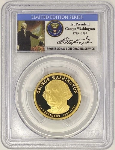 2007-S Presidential Dollar George Washington Proof — photo from the most recent tracked eBay sale