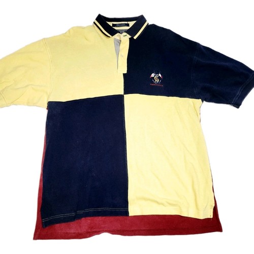 Vintage Tommy Hilfiger Sailing Colorblock XL Hemd Streifen bestickt maritim