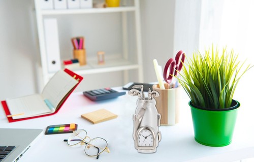 Miniature Techno Freestanding Display Desk Clock Steel Bedside Decorative Gift - Picture 57 of 75