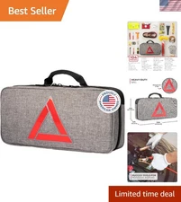 Essential Roadside Assistance Kit - 104 Pieces with  Tools and First Aid