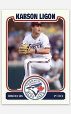 Karson Ligon 2025 MLB Draft Novelty Baseball Card! Toronto Blue Jays