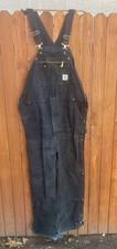 Vintage 1990's Carhartt Overalls R37 Black 44 x 34