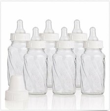 Evenflo Classic BPA-Free Glass Twist Baby Bottles, Clear 4 oz Pack of 6 Bottles