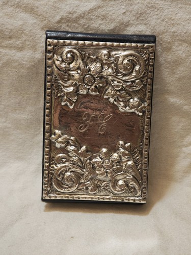 Versilberter Notizblock Initialen FE  Gepunzt 925  Arezzo Italien  Taschenblock  - Bild 12 von 17