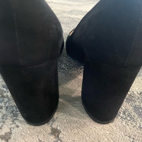 Zapatos Marc Fisher Caitlin Negro Gamuza Tacón Bloque Punta Punta Punta 7 - Imagen 9 de 11
